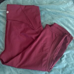 Lululemon Athletica Maroon Capris